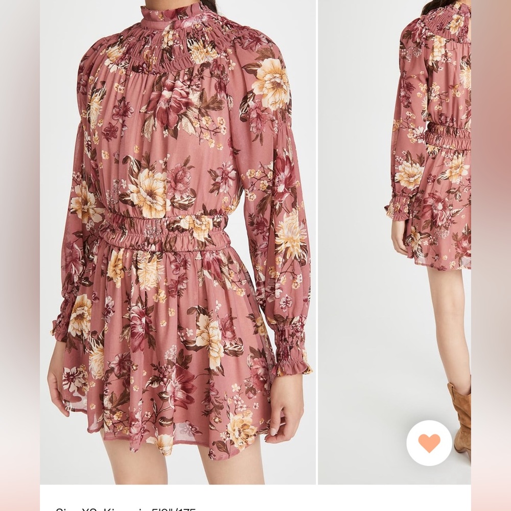 En Saison chic floral bohemian mini dress size xs